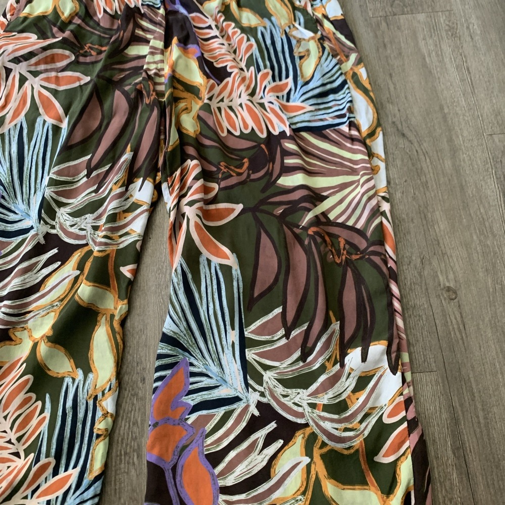 Ulla Popken Plus Size 24/26 Tropical Print Top and Pants Set Multicolor 2830 - Picture 2 of 14